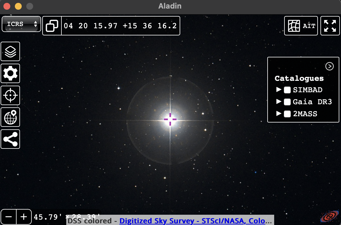 Astrolore GUI screenshot 2
