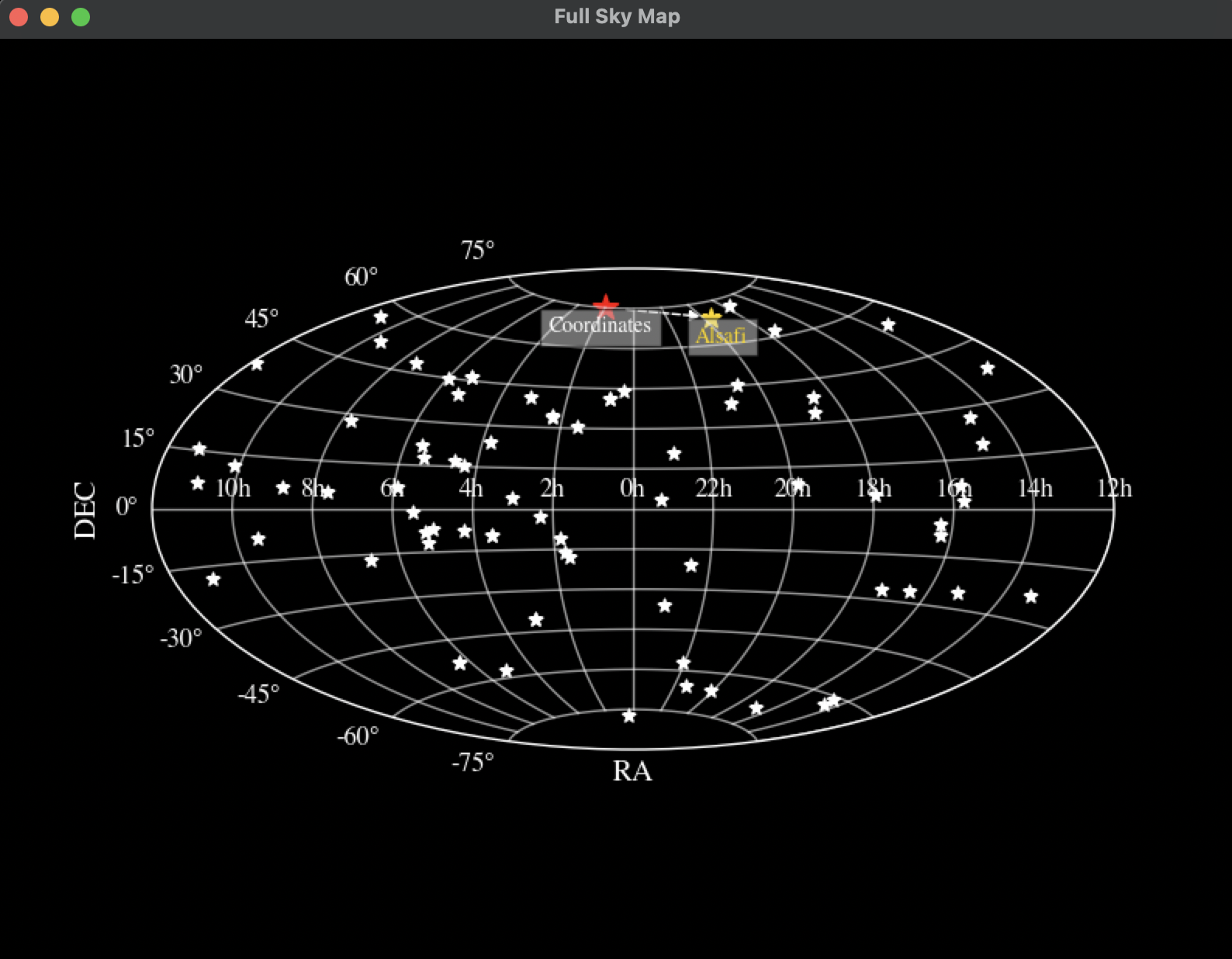 Astrolore GUI screenshot 2