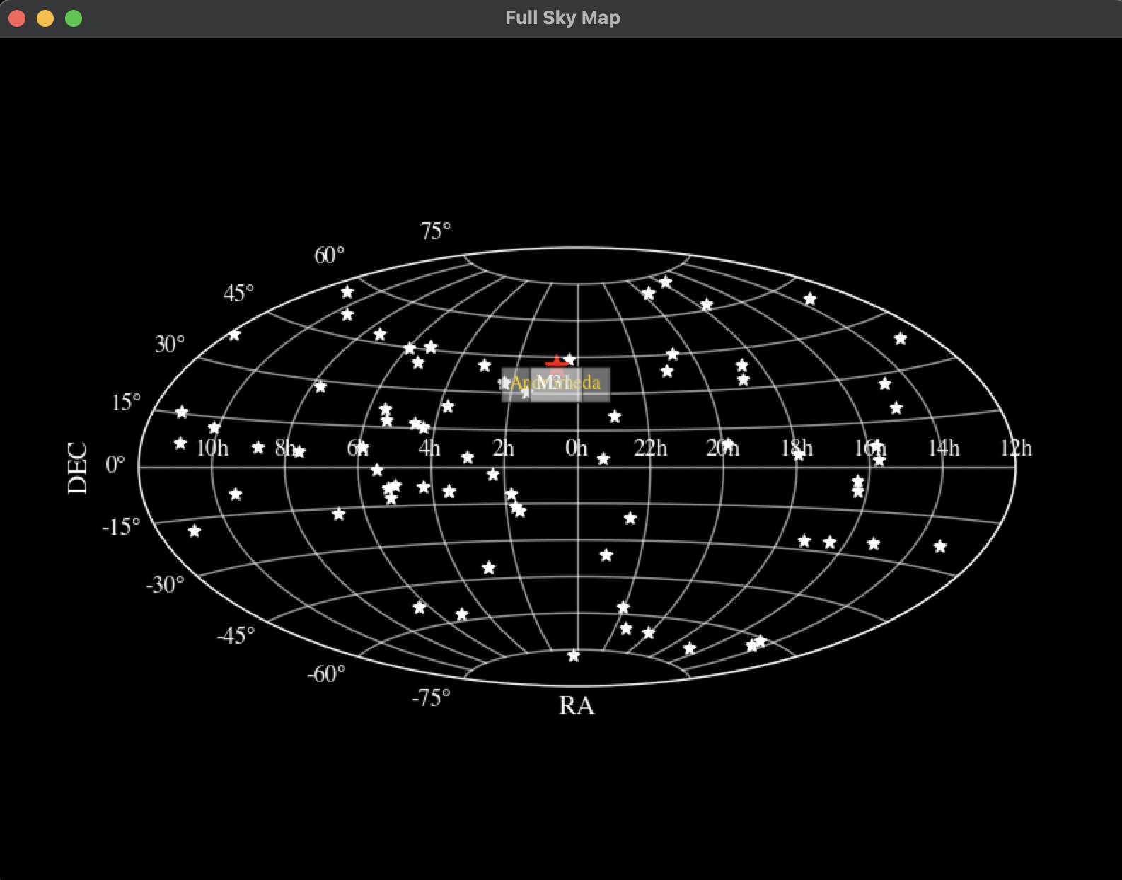 Astrolore GUI screenshot 1