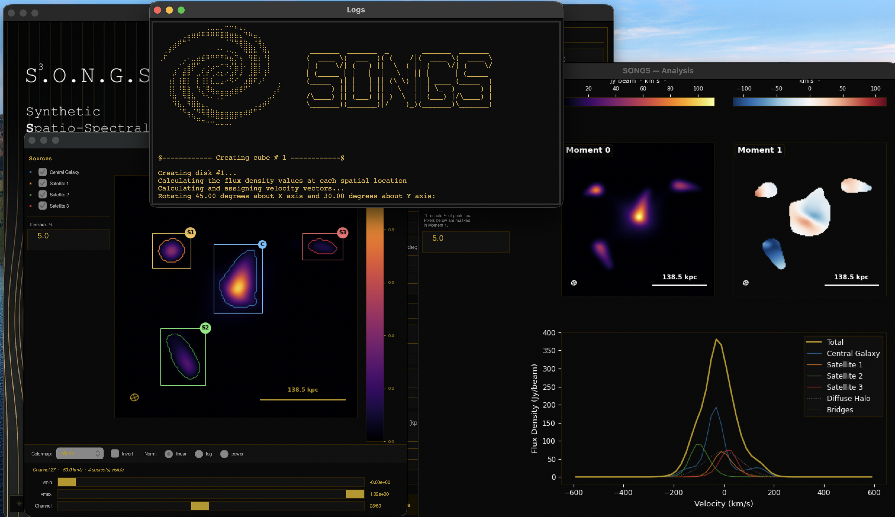 SONGS Windows GUI screenshot